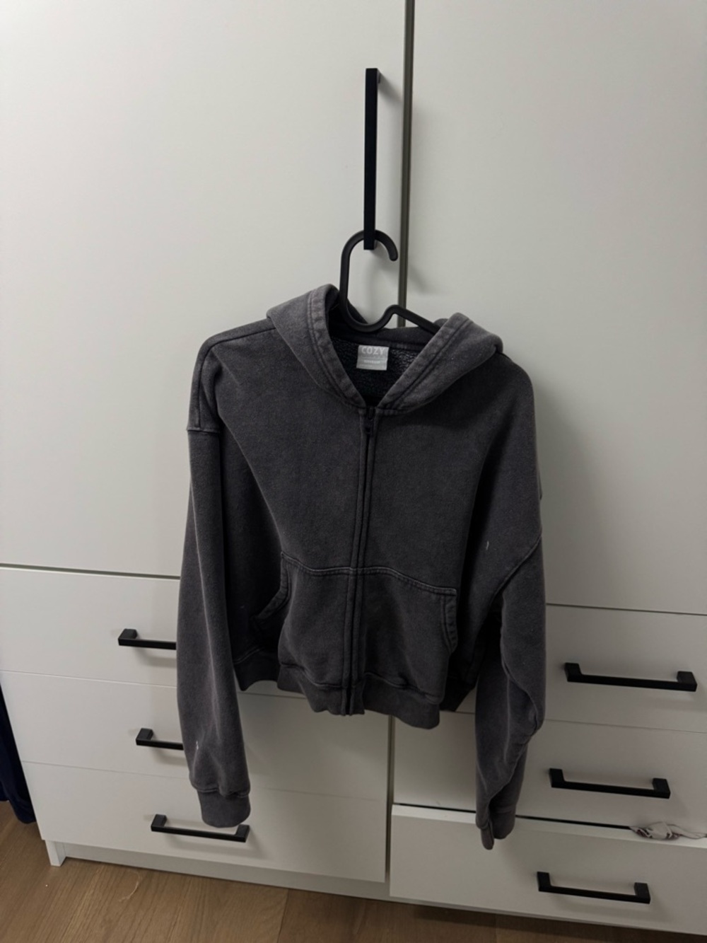 TNA boyfriend Cropped Zip Up Hoodie